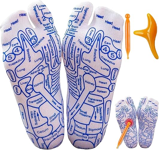 Reflexology Acupressure Socks and Foot Massager with Tools