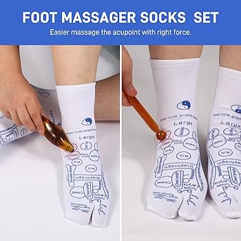 Reflexology Acupressure Socks and Foot Massager with Tools